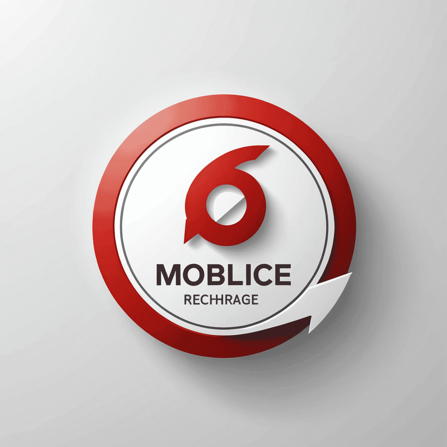 Mobile Recharge company logo in red and white